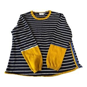 Foil Navy & White Striped Nautical Sweaters Women’s Size L